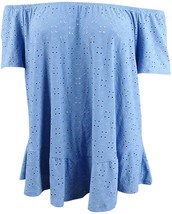 NY Collection Womens Plus Eyelet Off-The-Shoulder Peasant Top 3X - $60.00