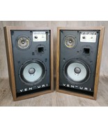 1970s Bic Venturi Speaker Pair Formula II Set of 2 Fully Tested Walnut Look - $5,531.33 MXN