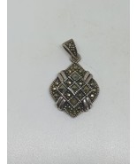 Sterling Silver 925 Marcasite Pendant - £19.72 GBP