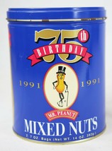 VINTAGE 1991 Planters Mixed Nuts 75th Birthday Mr Peanut Empty Collectib... - £15.52 GBP