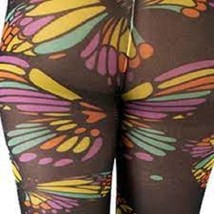 Butterfly Printed patterned Tights Size 8 - 14 UK - Festival Vintage Sixties 60&#39; - £7.85 GBP
