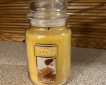 Yankee Candle Sweet Honeycomb 22 oz Jar Lit Once - £25.53 GBP