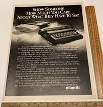 Vintage Print Ad Olivetti Electric Typewriter Lexikon and Lettera 1970s ... - $12.73