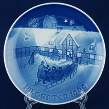 Bing &amp; Grondahl 1969 Arrival of Christmas Guests Collector Plate 8000/9069 - £7.06 GBP