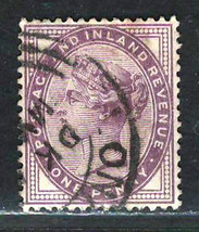 Great Britain 1891 Fine Used Postage &amp; Inland Revenue Stamp Queen Victoria 1p. - £0.86 GBP
