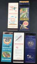 5 Different VTG NW Norfolk &amp; Western Railway Scenic Route Coal Matchbook Covers - £9.56 GBP