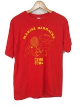 Vintage 1980&#39;s Single Stitch Marine Barracks Guantanamo Big Ball T-Shirt... - £39.46 GBP
