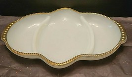 Anchor Hocking Fire King Milk Glass Relish Dish - £11.19 GBP