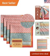 Set of 4 Provence 100% Cotton Washable Cloth Napkins – Elegant Dining Es... - $40.50