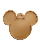Mickey Mouse Themed Face Ears Shape Gold Christmas Ornament Made In USA ... - £3.90 GBP