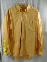 Men&#39;s Duck Head Shirt Button Down Size Large Long Sleeve Orange - £11.00 GBP