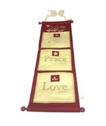 Hallmark Felt Christmas Card Holder Love Joy Peace  Bible Verses On Each... - $19.79