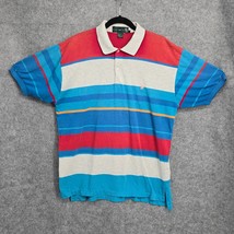 Vintage Knights Of The Round Table Polo Shirt Mens Large? Striped Short ... - $14.95