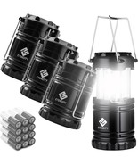 Etekcity Camping Lanterns For Power Outages 4 Pack, Flashlight For, Black - £28.74 GBP