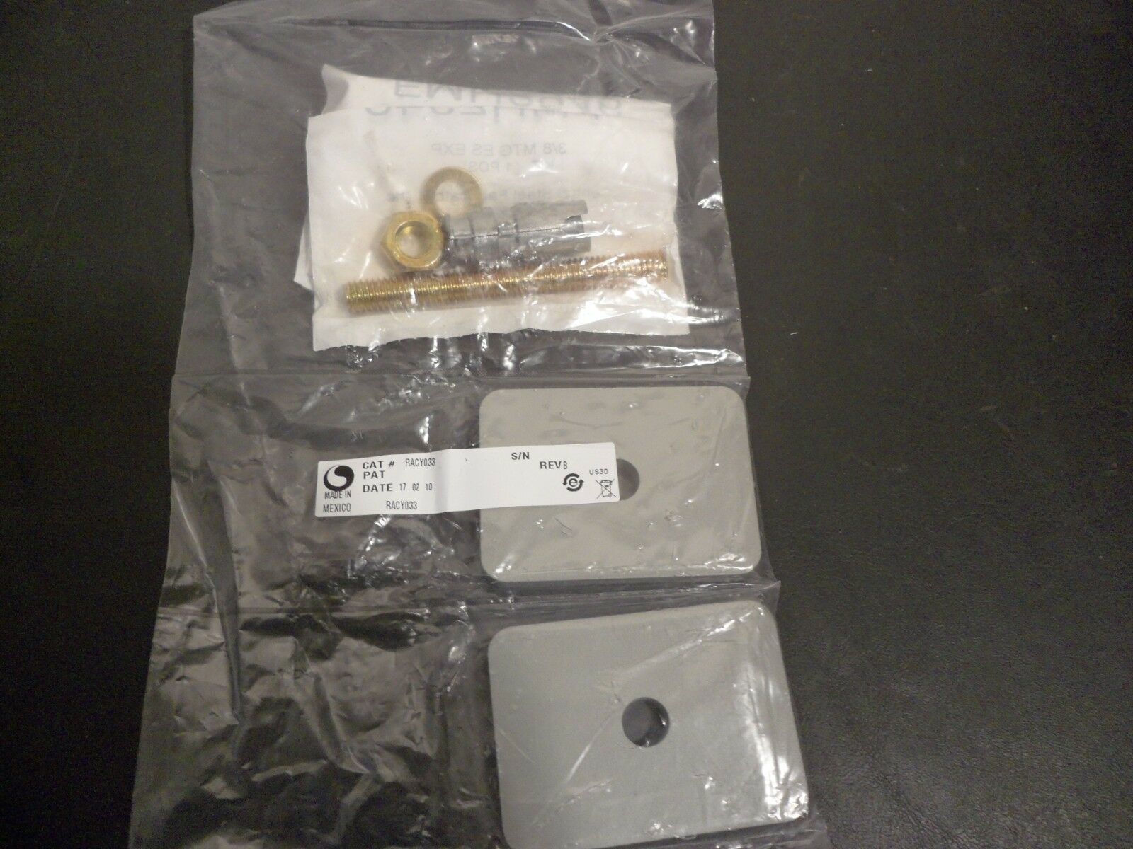 3/8&quot; Expansion anchor kit with bolts, plates - $9.41