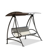 3-Seat Patio Swing Chair: Adjustable Canopy &amp; Steel Frame - $5,870.27 MXN