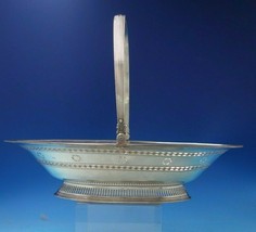 English Georgian Silverplate Basket with Handle Pierced Border Swans (#5839) - £228.66 GBP