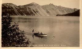 Rare 1912 Miller Co. RPPC-MOTOR Boating On Carter Lake, Oregon BK65 - £6.26 GBP