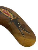  Australia Bunabiri Hand Painted Alligator Wooden Boomerang 6&quot; Aborigina... - $16.00
