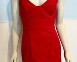Princess Polly Red V Neck Spaghett Strap Knit BodyCon Dress Size 6 - £18.75 GBP