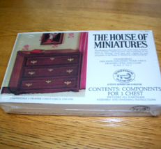 The House of Miniatures Kit 40011 Chippendale 3 Drawer Chest Circa 1750-... - $14.84