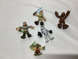 5 Star Wars 2011 Action Figure Lot Chewbacca Stormtrooper Obi-Wan Kenobi Yoda - £7.88 GBP