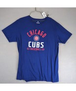 Chicago Cubs Baseball Men&#39;s L Graphic T-Shirt  Fanatics Blue Short Sleev... - $367.50 MXN
