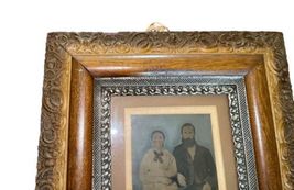 Antique Ornate Wood Metal Resin 23x20.5" Victorian Baroque Picture Frame Couple image 3