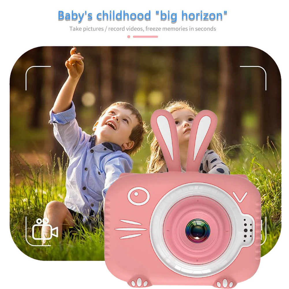 Cartoon Rabbit Digital Camera with Lanyard 2 Inch HD Screen Kids Digital Camera - £22.62 GBP+
