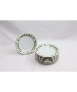 China Pearl Noel Saucers Christmas 6-1/4&quot; Set of 14  Brown Back Stamp Xmas - $40.96 CAD
