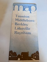 Taunton Middleboro Berkley Lakeville Raynham Map 1986 - $9.99