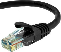 CAT6 Ethernet Patch Cable 3 ft RJ45 Connectors with Gold Plated Contacts 10gbps - £13.28 GBP