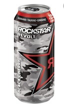 12 Cans Of Rockstar Revolt Black Cherry Energy Drink 16 oz Each -Free Shipping - £53.69 GBP