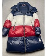 Y2k 90s Tommy Hilfiger Colorblock Puffer Coat Jacket Womens Plus Size XXL - £150.64 GBP