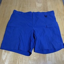 Columbia PFG Mens Shorts XXL Royal Blue Fishing Performance 8” Nylon Str... - $16.77