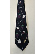 A. Rogers Men&#39;s Neck Tie with Wine Glasses and Grapes - $12.20 CAD