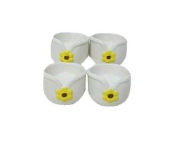 MY LITTLE PONY G3 SET OF 4 MATCHING WHITE SHOES W YELLOW FLOWERS HASBRO ... - $4.75