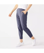 Nine West Women&#39;s Relaxed Crop Pull-On Pants Mid Rise Size XS Navy Heather - $432.59 MXN