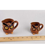 2 Vintage MCM Owl Measuring Cups Ceramic Nesting Kitchen Decor Retro Mod... - €10,20 EUR