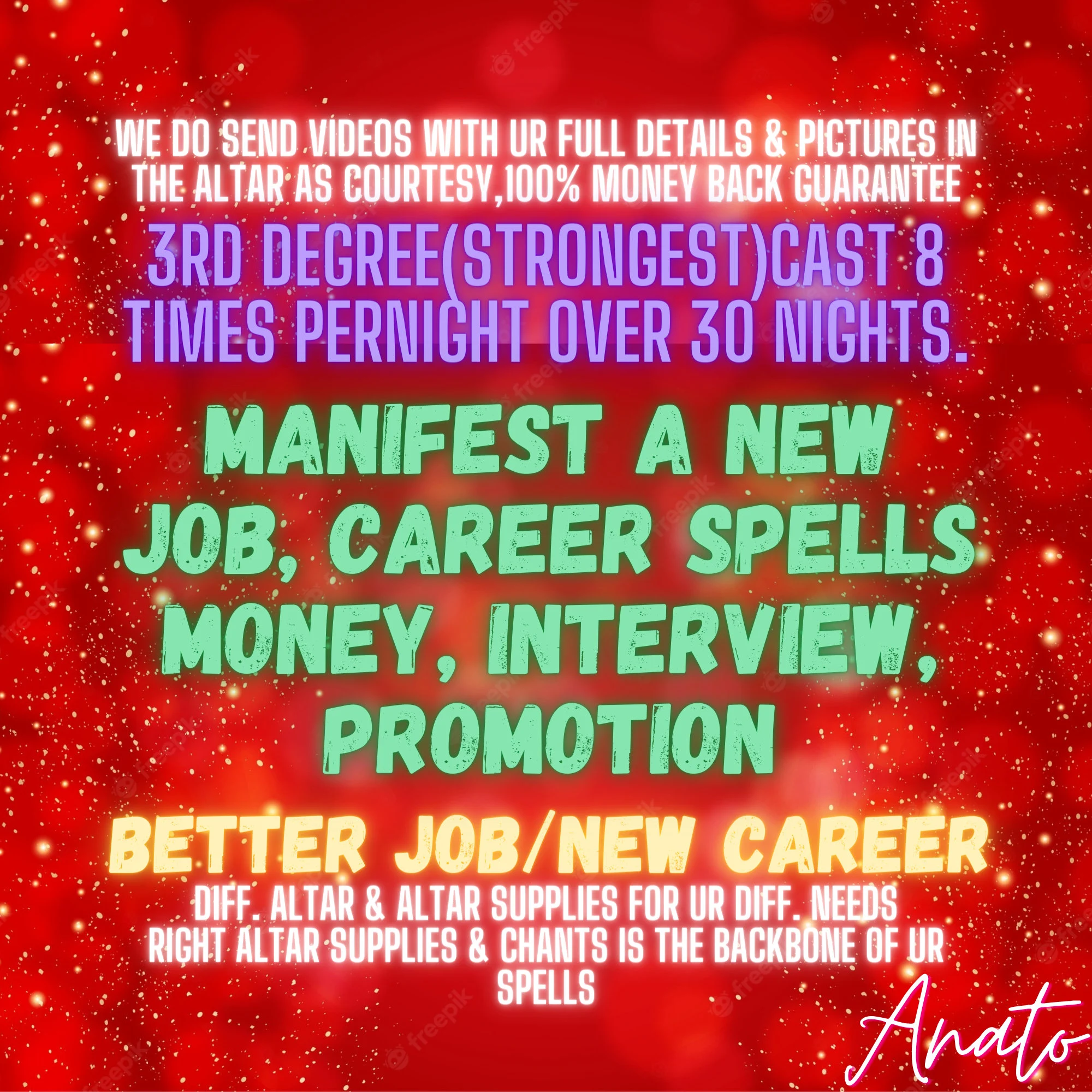 Manifest a new Career Spell, Job Spell, Get a Raise or Promotion, Dream Job - £493.61 GBP