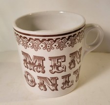 Moustache Cup &quot;Men Only&quot; Royal Crownford Ironstsone, England - £15.15 GBP