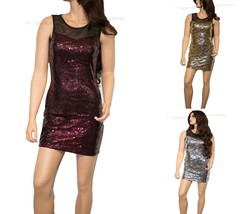 Sexy Silver  Gold or Pink Party Cocktail Elegant Dress size s/m - £23.49 GBP