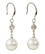 Faux Pearl Dangle Earrings, New #AB-057 - $5.94