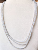 Rainbow Moonstone Bead 3-Layer Necklace in Sterling Silver 18 inches 50 ctw - £15.76 GBP
