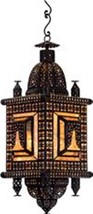 Petra Lantern Moroccan Hand-Made Punched Recycled Tin Embossed Mirror 4-Light - £3,820.41 GBP