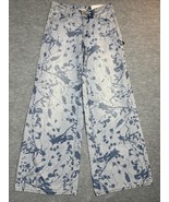BDG Urban Outfitters Jeans BLue Floral Low Rise A Wide Leg Size 25 - $30.48