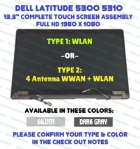 Dell Latitude 5300 2-in-1 13.3&quot; Touch Screen FHD LCD Screen Assembly V60K7 9N8C9 - $210.40