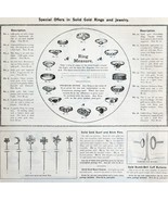 Rings And Jewelry Stick Pins 1897 Advertisement Victorian Full Page DWII5 - $56.16 CAD
