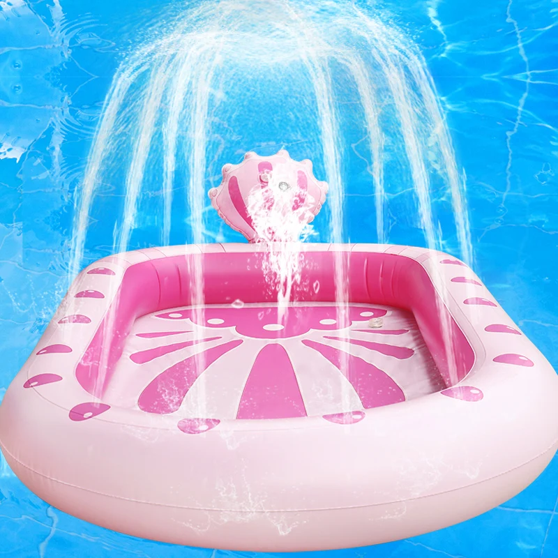 Rectangular Inflatable Sprinkler Swimming Pool Toys Paddling Pool Bathing - £63.06 GBP