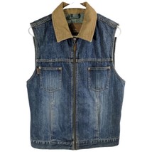 Eddie Bauer Vest Womens Medium Blue Jean Denim Jacket Trucker Cotton Ladies - £25.18 GBP
